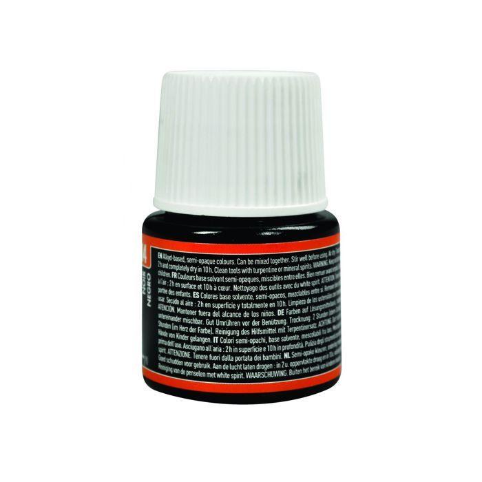 Peinture - Pébéo - Ceramic - Noir - 45ml - Brillant et opaque