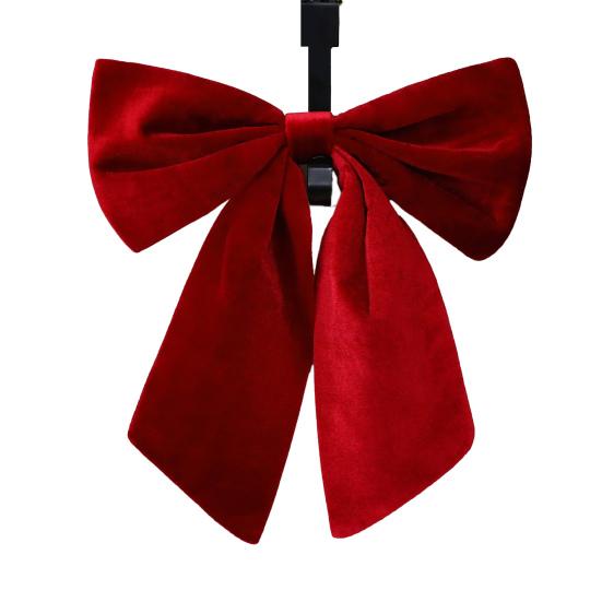 Yousheng 1/2 шт. Рождественский бант бархатный мягкий подвесной декор с колокольчиками банты рождественская тематика узор домашний декор для вечеринки