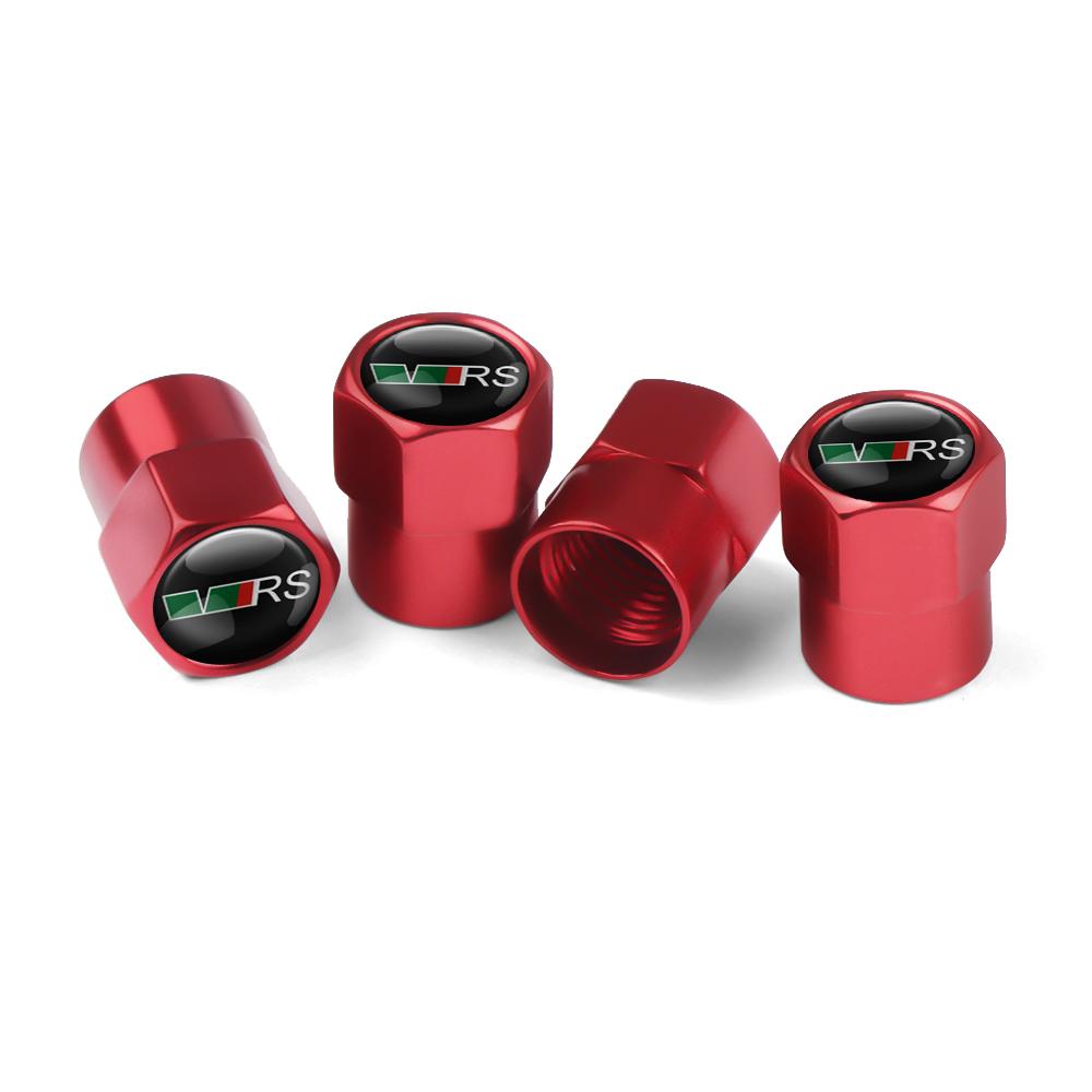 REOY4 4Pcs Car Wheel Tire Valve Caps Air Stem Dust Cover Accessory For Skoda Kodiaq Octavia Enyaq Kamiq Scala Rapid Superb Karoq Yeti