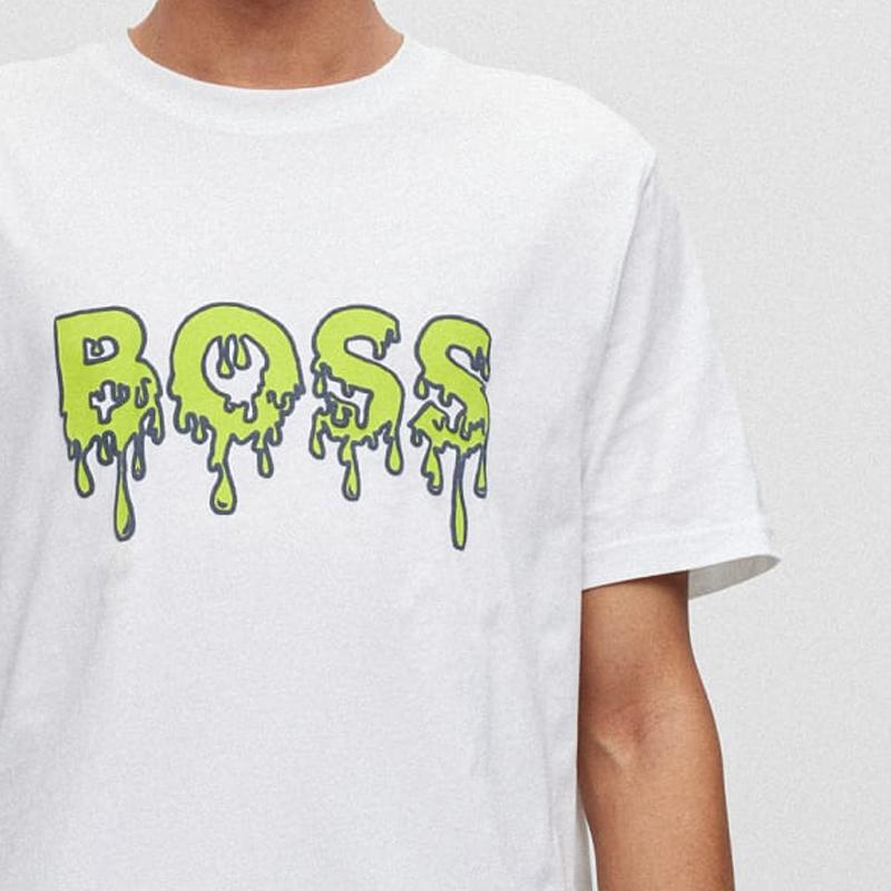 HUGO BOSS Short Sleeved T Shirts Men's White 50491718-101