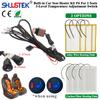 Universal Built-in 12V Car Seat Heater Kit Fit 2 Seats with 4 Heating Pads MAX 108W and 3 Levels Dual Control Switches System