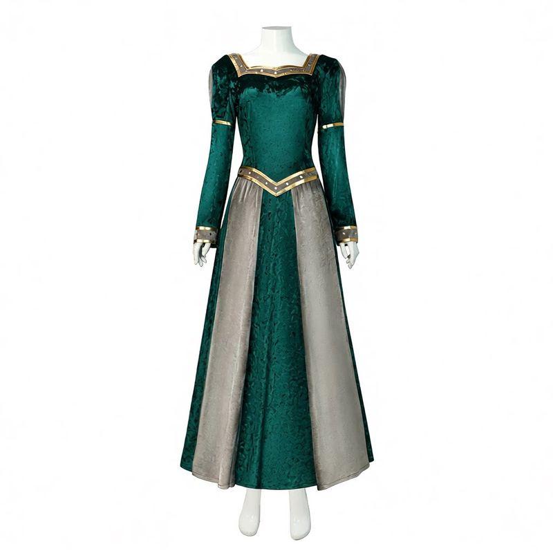 Shrek Princess Fiona Cosplay Costume Princess Fiona Green Long Dress Cosplay Costume