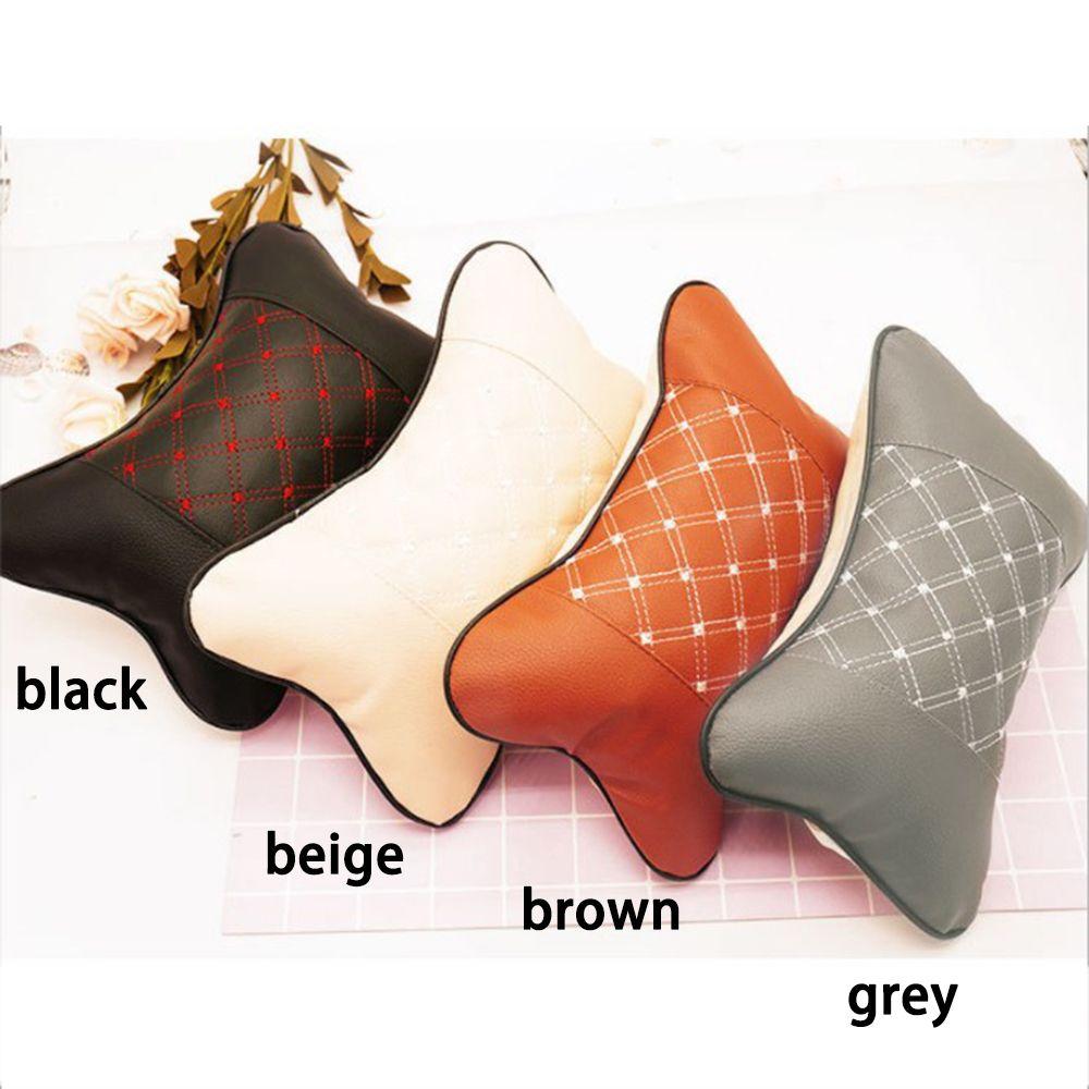 Comfortable Bone Cotton Leather Cushion Pad Head Neck Rest Pillow Restraint Car Seat Headrest