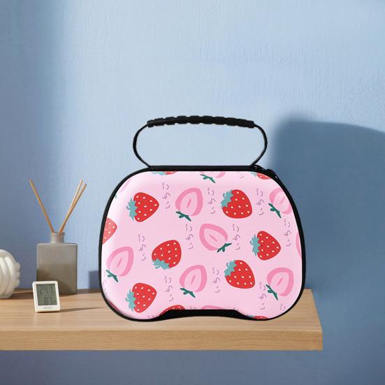 Противоударный жесткий дорожный чехол для контроллера из ЭВА, беспроводной геймпад с сетчатым карманом, фиксирующий ремень, универсальная защитная сумка с ручкой