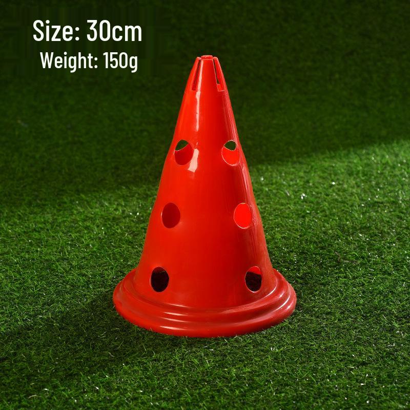 Thickened Round Bottom Football Hurdles with Holes - 30/52cm Multifunctional Training Cones