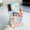 Чехол для телефона C-Crayon S-ShinChan для Samsung A56 A36 A26 A16 A15 A25 A35 A55 A14 A34 A24 A54 Стеклянный чехол