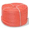 VidaXL Twisted Cord Polypropylene 8 Mm 500 M Orange
