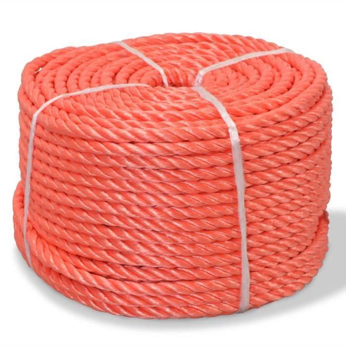 VidaXL Twisted Rope Polypropylene 10 Mm 500 M Orange