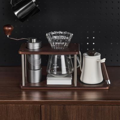 Подставка для кофе ручной работы из массива дерева, разборная, для кемпинга, портативный инструмент для заваривания кофе, стойка для хранения, аксессуары для кофе эспрессо