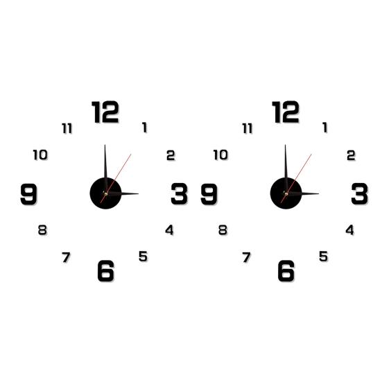 Luminous Arabic Numerals Clock Modern Design Battery Powered Silent Decorative 3D DIY Wall Clock for Living Room