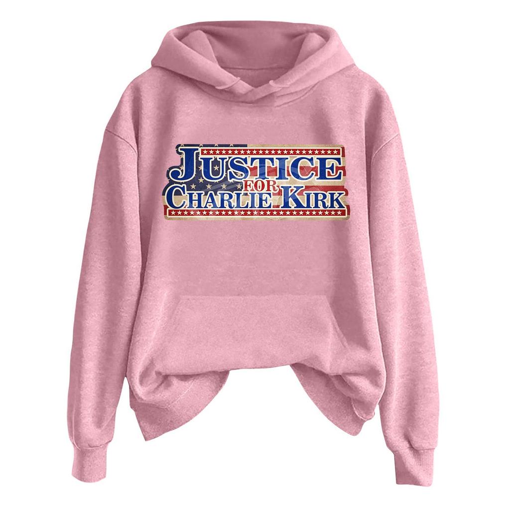 Ladies Fashion Casual Long Sleeve Printed Round Neck Hoodie Pullover Top