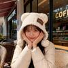 Warm Beanie Cap Fluffy Woolen Hat New Bear Ears Hat  Autumn Winter