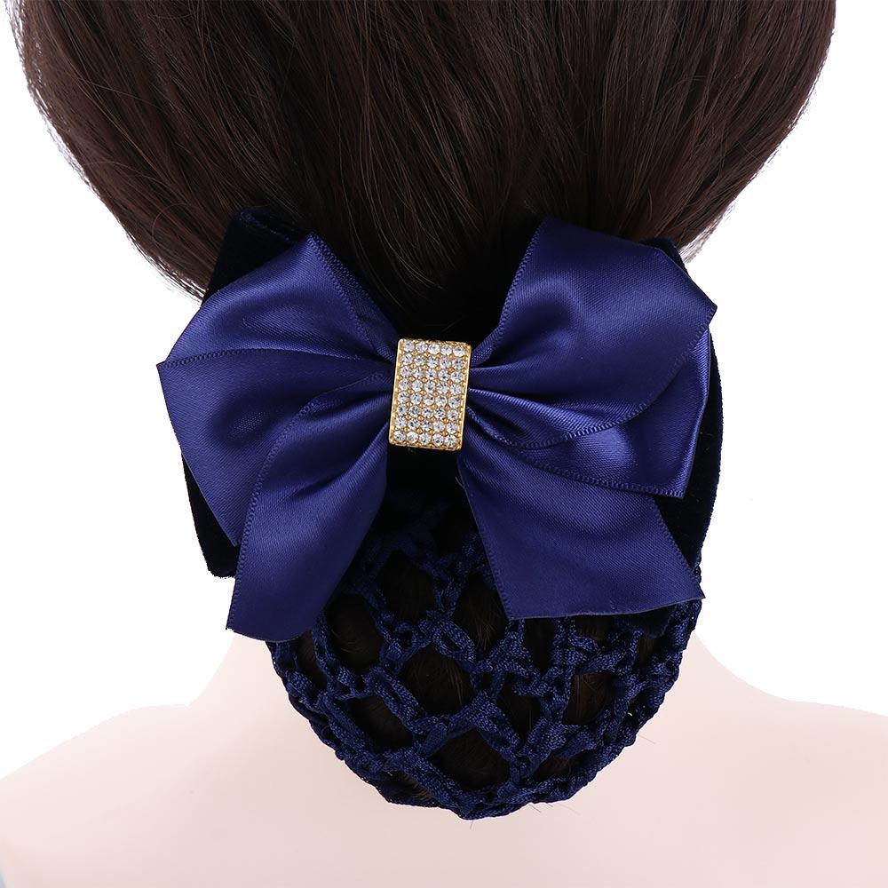 Nurse Hotel For Girls Zircon Ponytail Clip Women Spring Clips Hairgrips Cover Net Korean Bun Snood