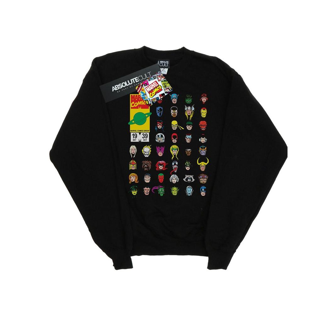 Marvel Mens Marvel Comics Heads Cover Sweatshirt