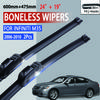 For Infiniti M35 2006-2010 Car Windshield Wiper U-type Soft Rubber Frameless Bracketless Car Wipers 24"+19"