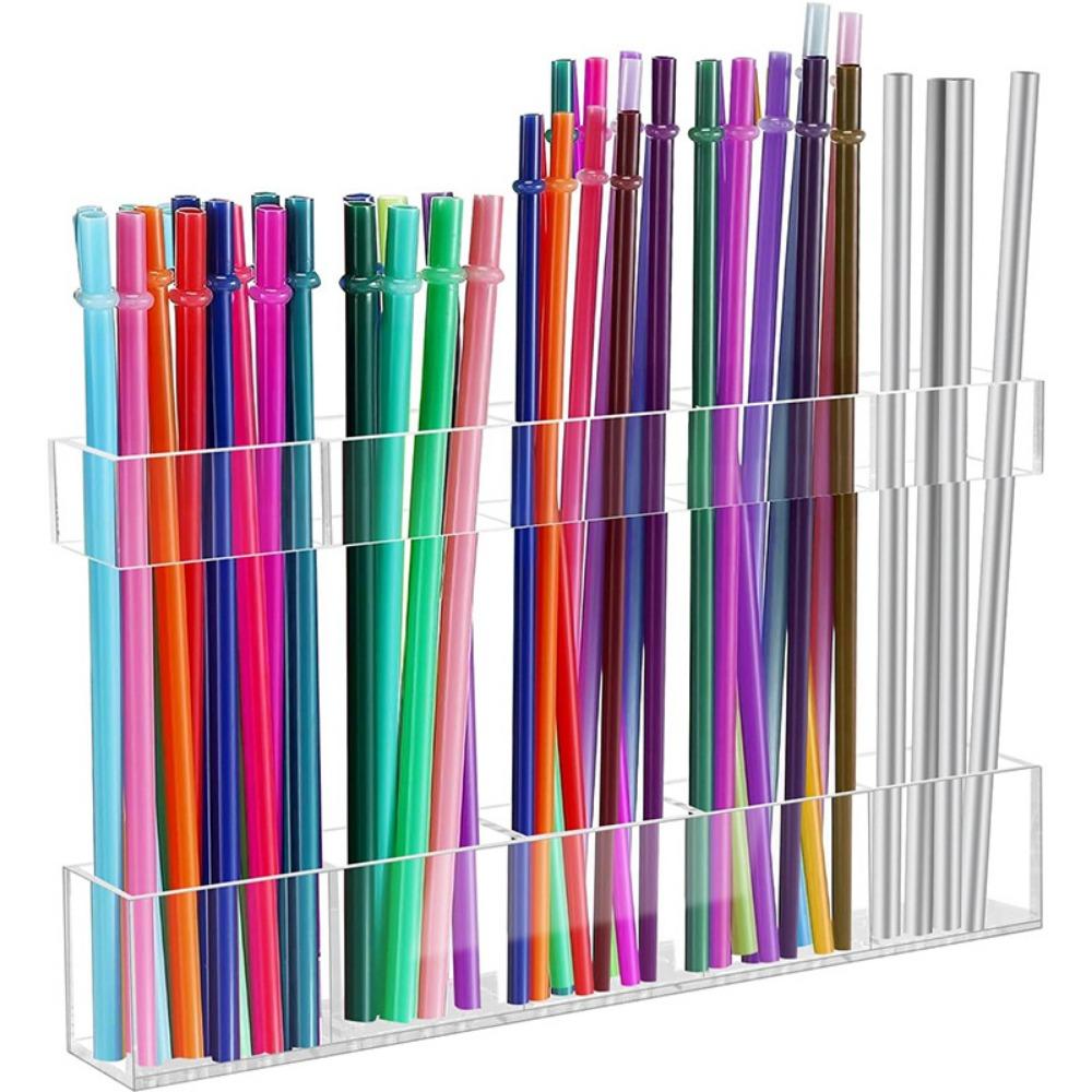 No Drilling Straw Storage Rack Reusable Cabinet Door Storage Container Restaurant Application