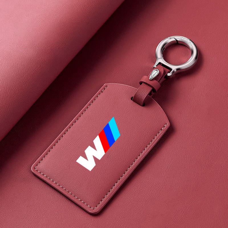 UVGK5 Leather M-Styling Car Smart NFC Card Key Case Cover Shell For BMW M3 M5 M4 Series X1 X3 X5 X6 X7 535le Keychain Auto Accessories