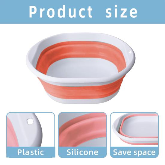 Складная раковина, пластиковая портативная раковина для бассейна, ванна для ног, кухонная раковина для мытья фруктов и овощей
