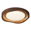 Wabi-Sabi Modern Walnut Ceiling Light - Minimalist Mid-Century Style, Dimmable for Bedroom