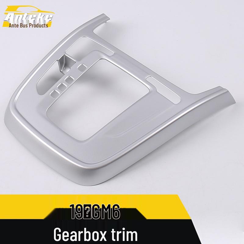 Ankai GM6 Gear Shift Trim Panel & Electroplated Center Console Gear Position Cup Holder Sequin Sticker for 19 Models