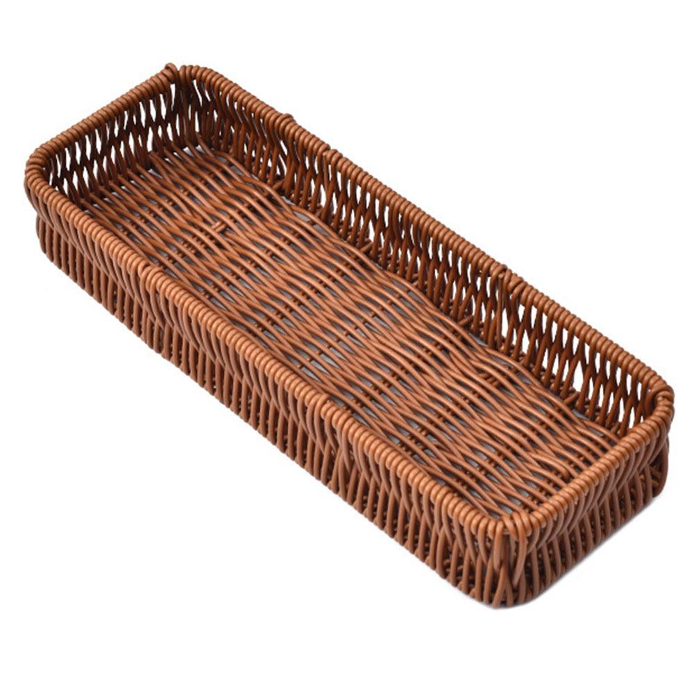 Ротанговый плетеный искусственный поднос для хлеба бытовая корзина для сервировки еды кухонные принадлежности