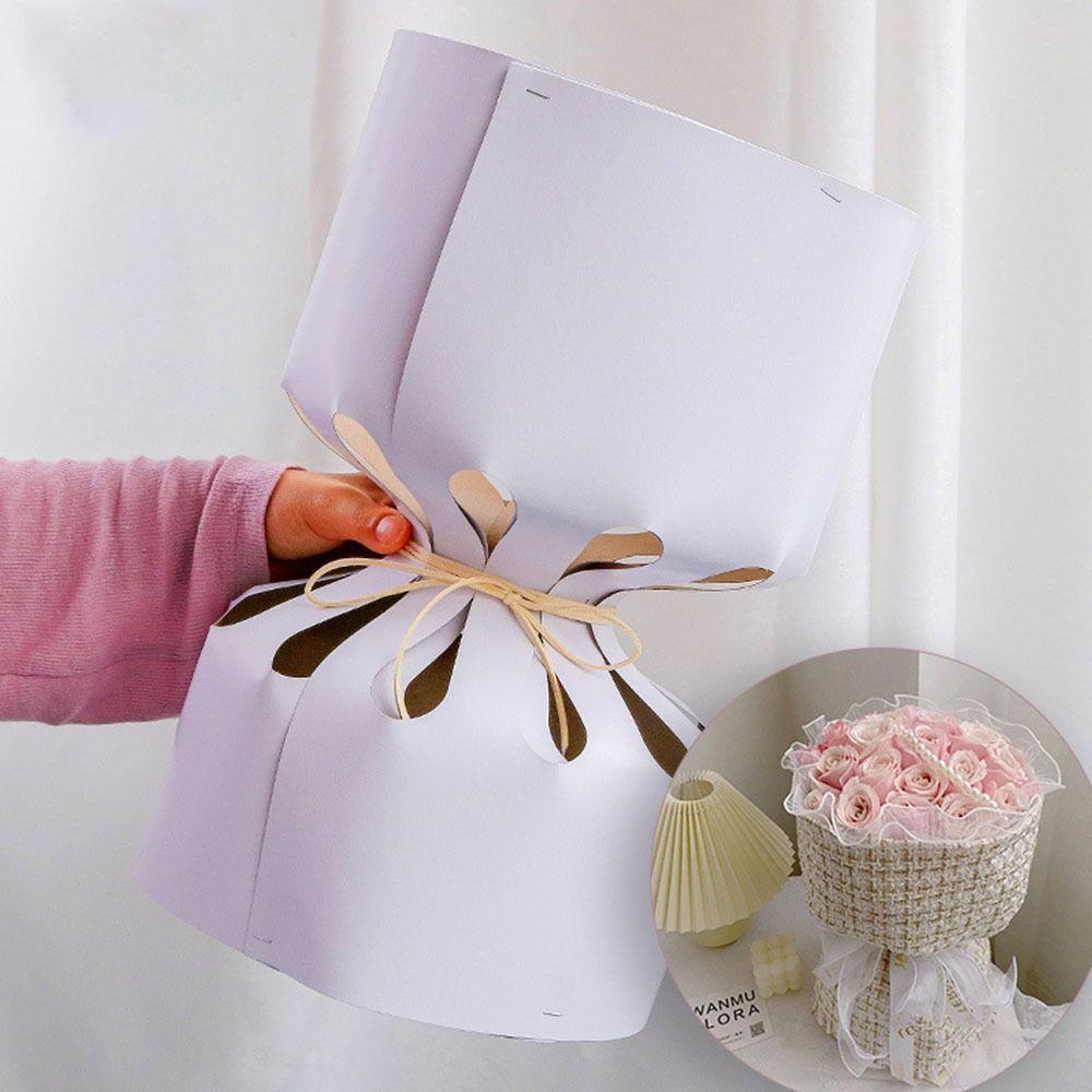 10pcs Waterproof Bouquet Shaping Paper Round Bouquet Packaging Lined  Bouquet Wrapping