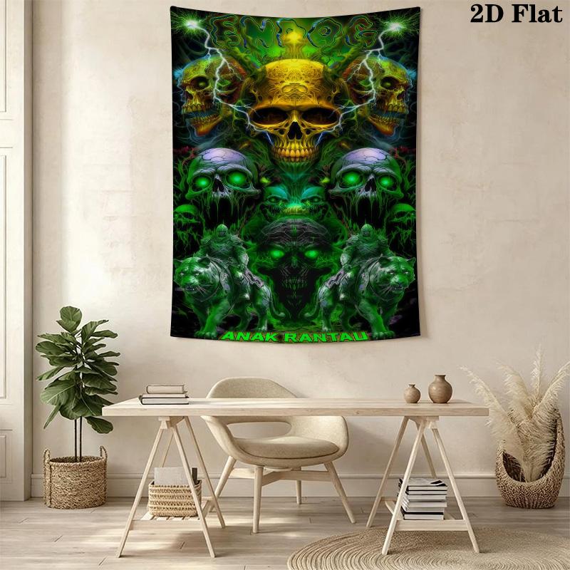 Reaper'S Fiery Journey Tapestry Wallmounted Background Cloth Homestay Soft Decoration Tapestry Background Wall Hanging Cloth