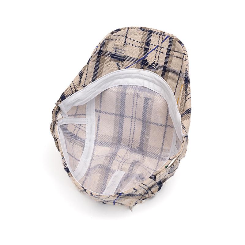 Кепка в клетку в стиле ретро, женская восьмиугольная кепка, весна-лето, кепка газетчика