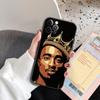 Чехол для телефона Hiphop Rap Singer 2Pac Tupac Shakur для iPhone 17 16 14 15 Pro Plus 11 13 17 Pro 17Air 16 e Чехол Черный Мягкий Чехол
