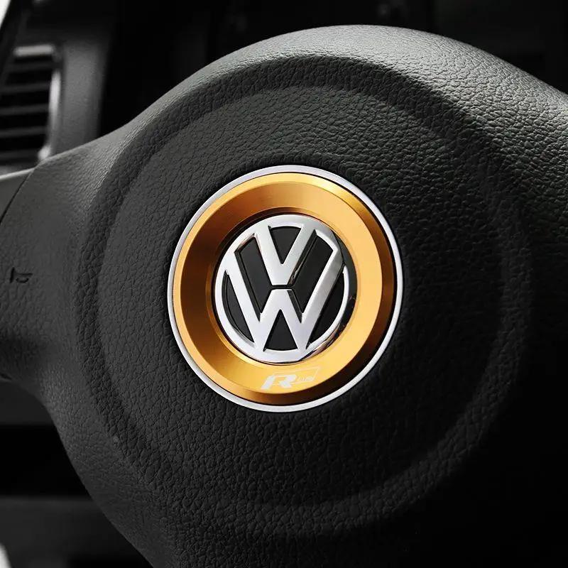 Для VOLKSWAGEN VW Руль Автомобиля Авто Эмблема Наклейка Аксессуары Для Volkswagen VW R-line GTI R Polo Golf Touareg Passat Mag