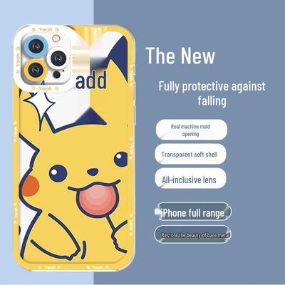 Хит продаж Мягкий ТПУ Прозрачный чехол для телефона Пикачу для Apple 16/17 Pro Max