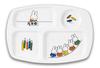 Kanto Plastic Industry Miffy Square Lunch 28cm Plate, Long, CM-20FT