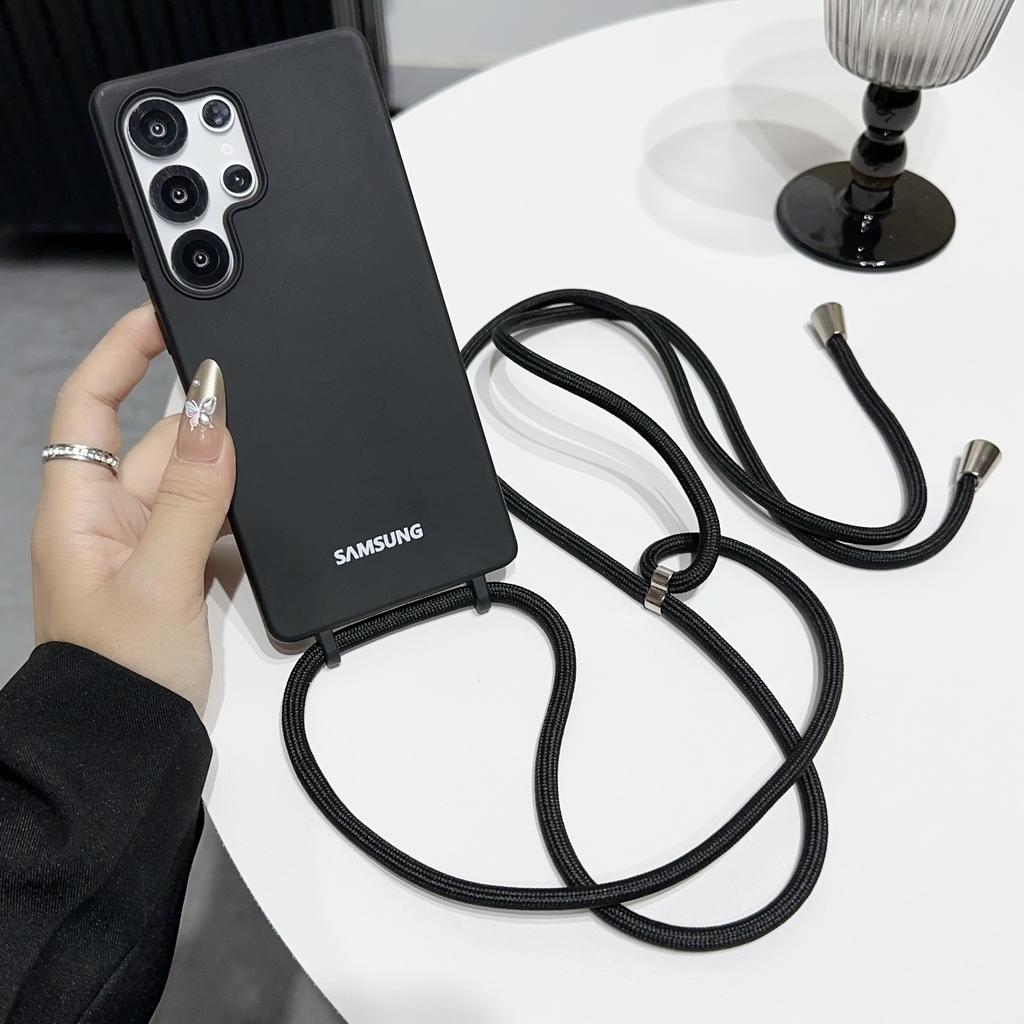 Чехол-шнурок на шею для Samsung Galaxy S25 S26 S24 S23 S22 S21 Ultra Plus S20 FE A32 A52 A72 A73, мягкий чехол из ТПУ
