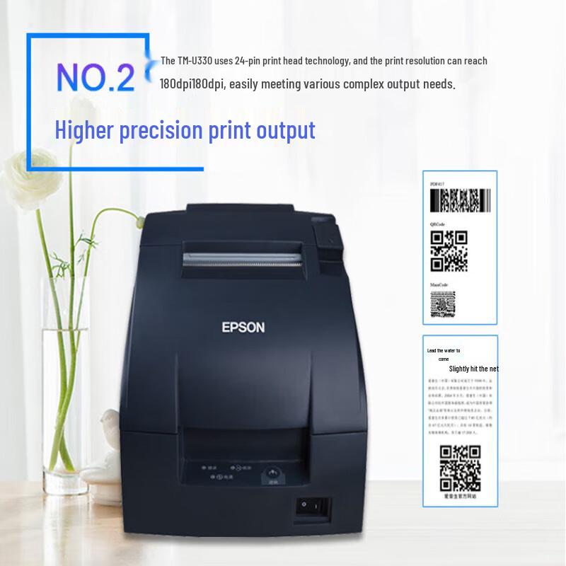 Epson TM-U330B 24-Pin Dot Matrix Printer CN plug (adapter included)