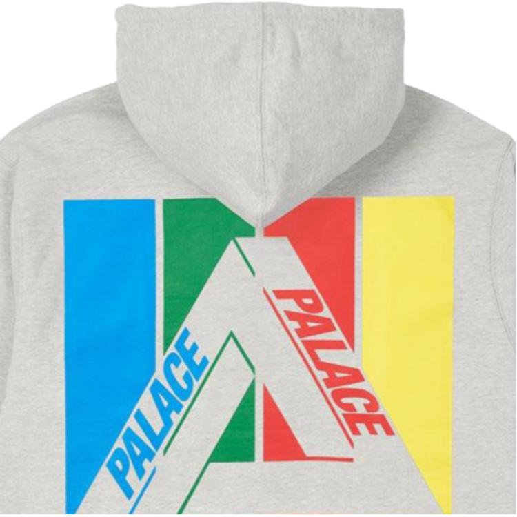 Palace Худи Tri-Emb Серое меланжевое Мужские топы P22HD106