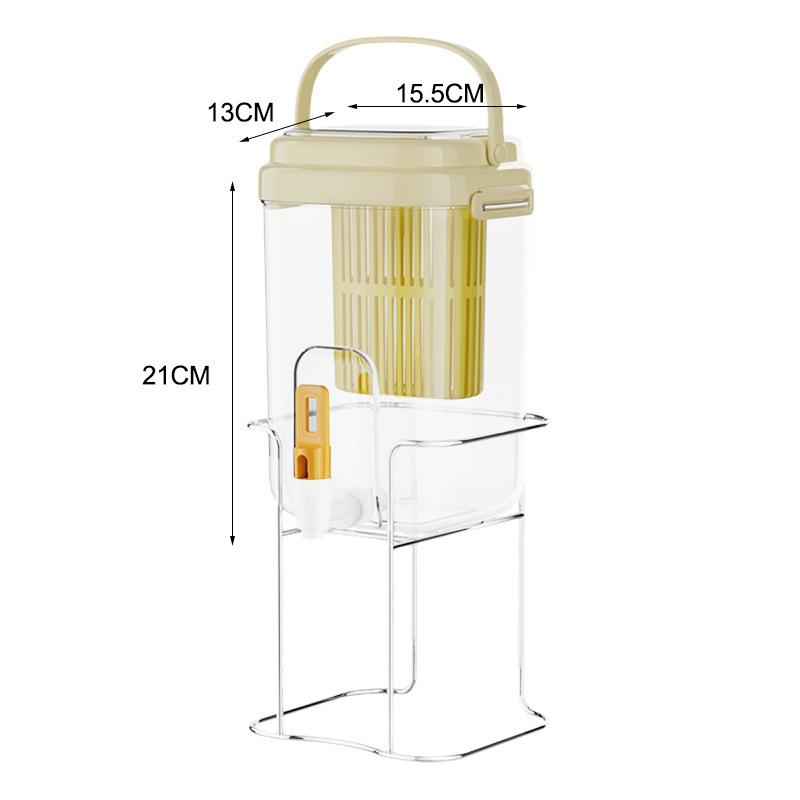 Пластиковый кувшин для холодной воды 2 л, холодный чайник с фильтром для чая, краном, диспенсер для лимонада и напитков, контейнер для воды в холодильник для лета