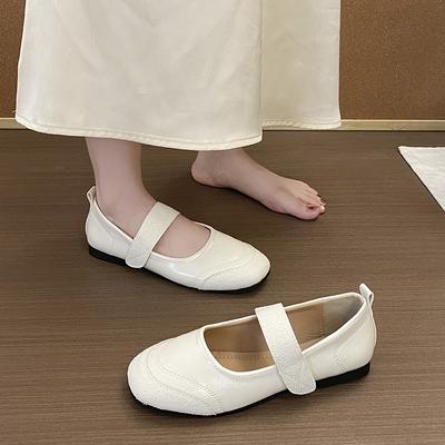 Ретро одинарная обувь женская 2025 осень новая плоская подошва ремешок на одно слово черная нишевая мода универсальная повседневная обувь Мэри Джейн