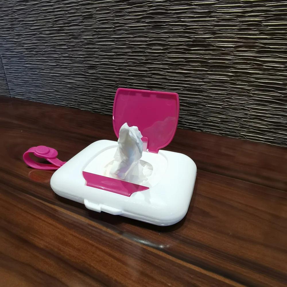 Чехол для детских салфеток, диспенсер для влажных салфеток для коляски, переносная коробка для салфеток с крышкой из веревки