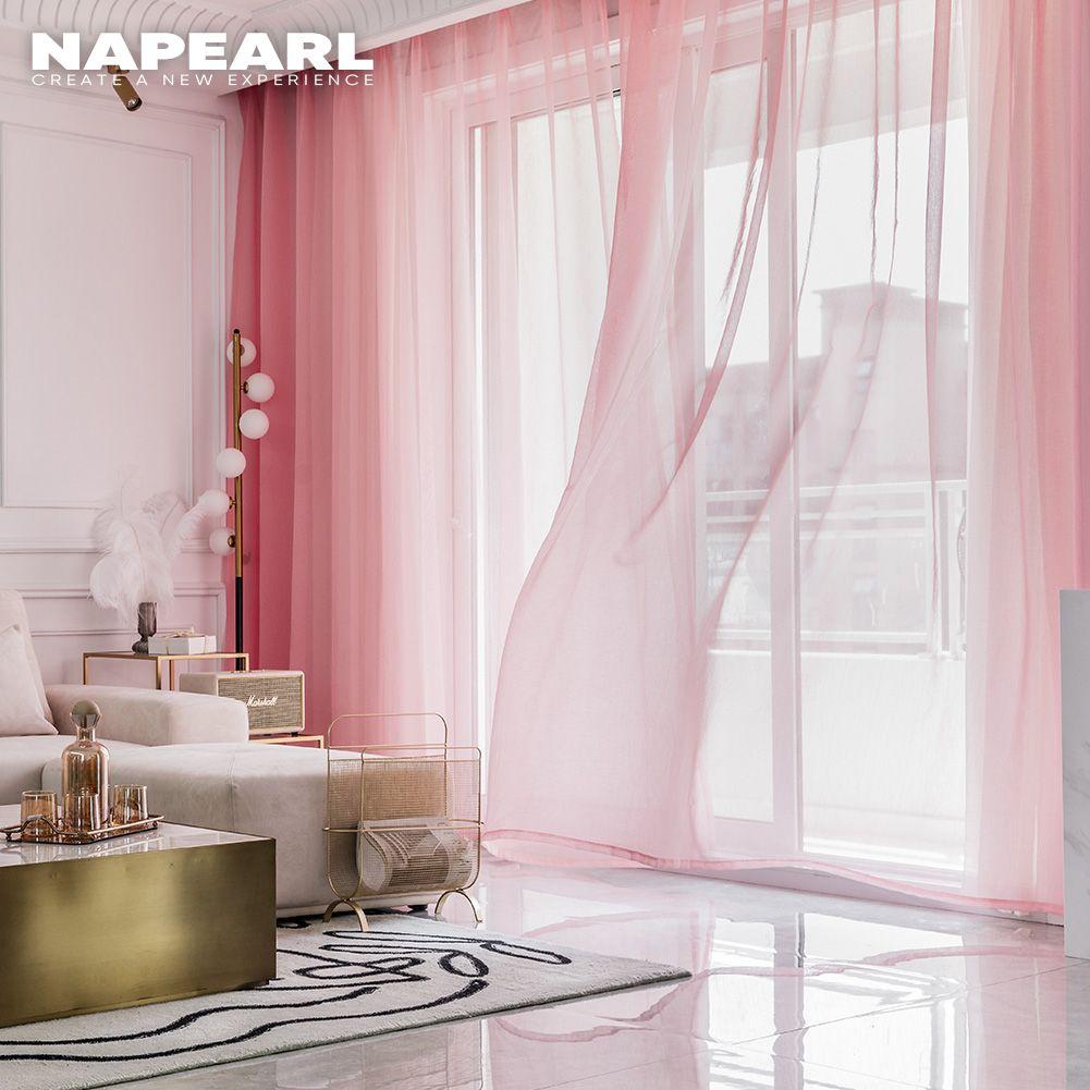1 шт. NAPEARL Простой Элегантный Тюлевый Прозрачный Шторный Однотонный Экран для Окна для Гостиной Спальни Домашнего Декора
