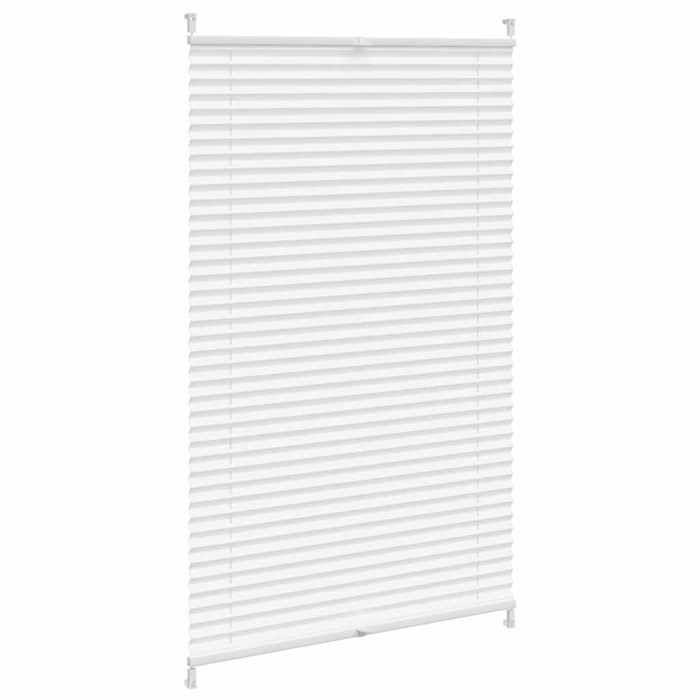 Store plissé - Maison Exclusive - 80 x 125 cm - Blanc - Montage sans perçage