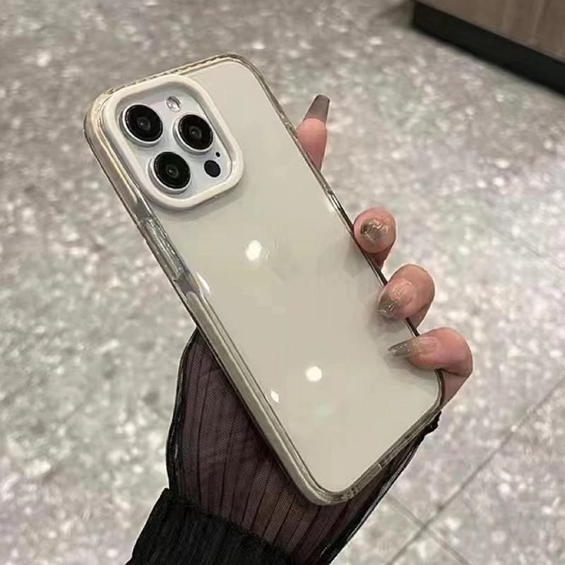 Прозрачный чехол для телефона для iPhone 17 Air 11 12 13 14 15 16 Pro Max 7 8 Plus X Xs Max XR Прозрачный бампер Задняя крышка