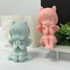 3D Prayer Angel Silicone Molds Scented Candle Plaster Mold DIY Epoxy Resin Gypsum Form Ornament Mould Home Decoration