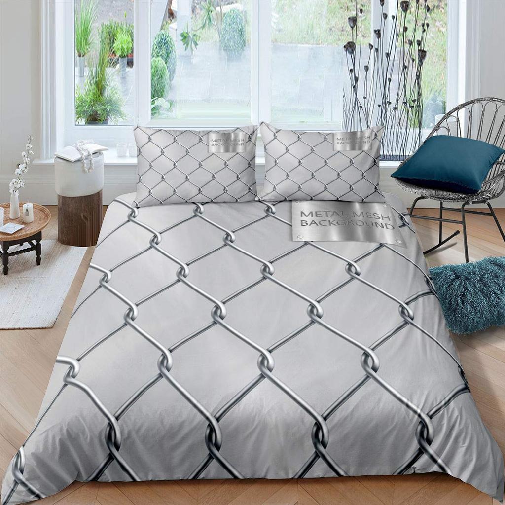 Комплект постельного белья с геометрическим рисунком, шестиугольный сотовый комплект постельного белья 3D для детей, мальчиков и девочек, 2/3 шт., комплект пододеяльников и наволочек