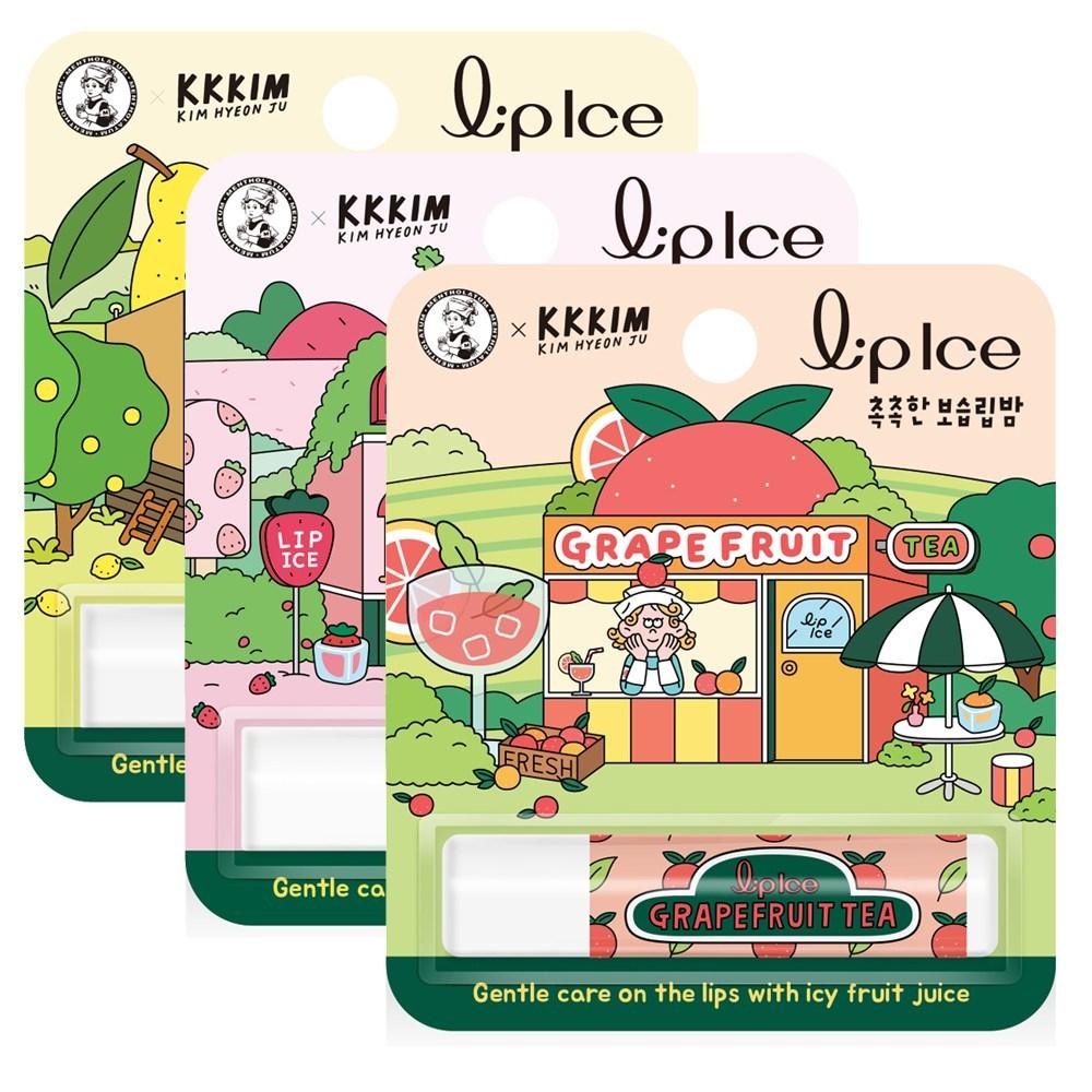 Mentholatum Melty Cream Lip Balm Lip Care Lips Лимон 3,5 г / Клубника 3,5 г / Грейпфрут 3,5 г, Лимон + Клубника + Грейпфрут, 1 шт.