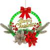 Hanging Christmas Wreath Timer Function Xmas Decorations LED Christmas Decorations  Wall