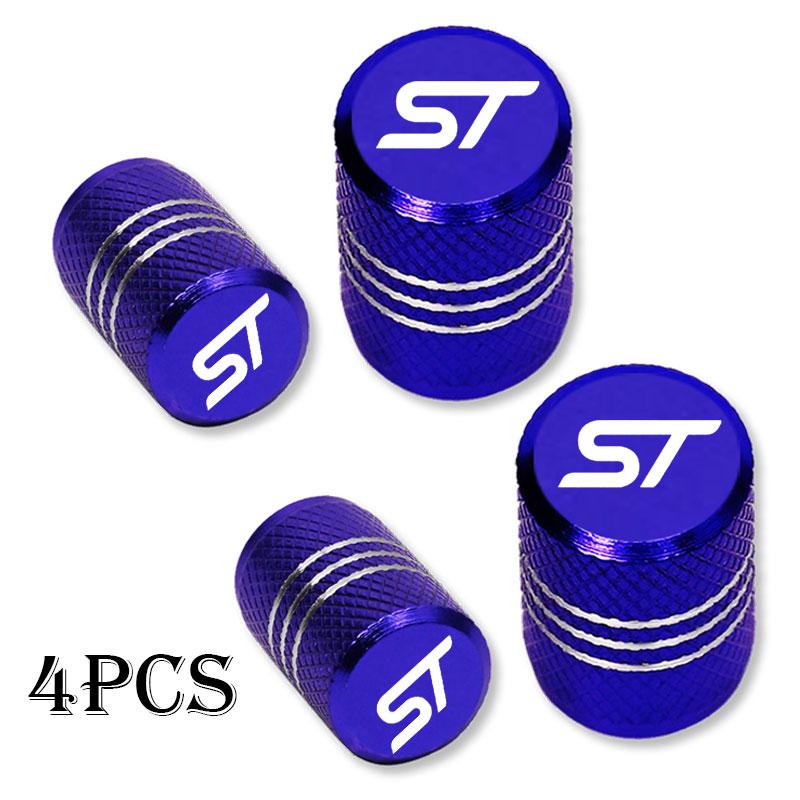 YJBU1 For Ford ST FOCUS 2 3 Mondeo Fiesta Kuga MK2 MK3 MK4 Car Wheel Tire Valve Caps Tyre Stem Covers Airdust Waterproof