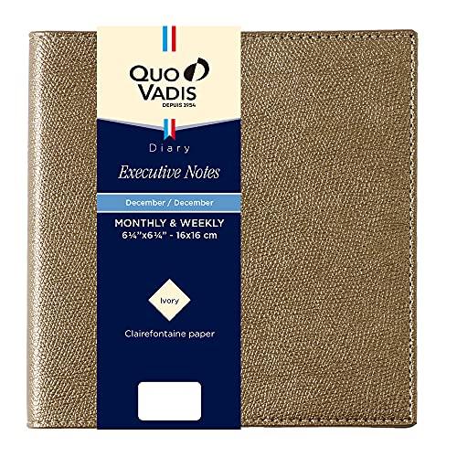 Quo Vadis [Издание 2027] Ежедневник Executive Note Prestige/Club (Еженедельник Вертикальный, Начало Декабрь 2026, Квадратный Формат 16 x 16 см) Медь [Включает Не подлежит скидке]