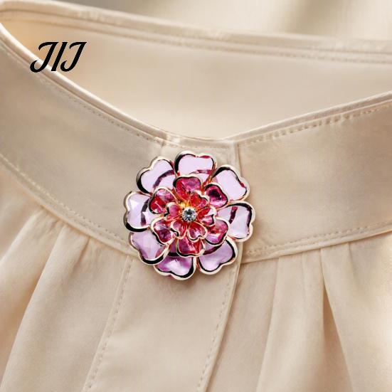 Sophisticated Apparel Accessories Vintage Rhinestone Flower Button Covers, Snap On Decorative Gift Ideas for Fashion Enthusiasts Metal Shirt Cufflinks