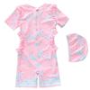 2026 New Sun Protection Mermaid Ruffle One-Piece Swimsuit for Girls - Available in Various Sizes