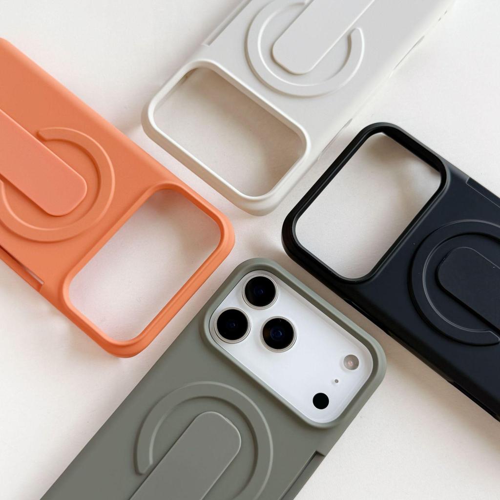 Apple 17 Pro Max Matte Magnetic Case with Invisible Stand and Card Holder for iPhone 16/15/14